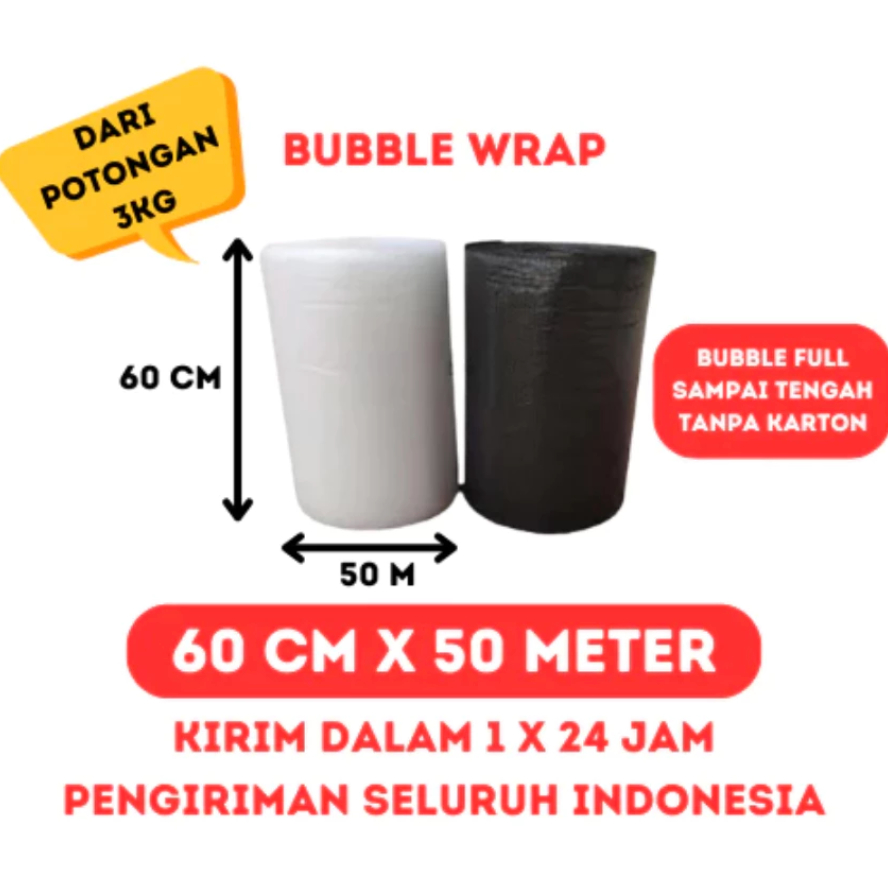 

BUBBLE WRAP Per Meter Potong Ukuran Sesuai Request Ukuran 1meter x 50cm Kualitas Terbaik Harga Termurah