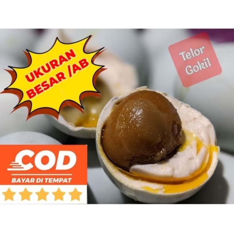 

Telur Asin Gokil UKURAN AB BESAR Isi 20 Butir