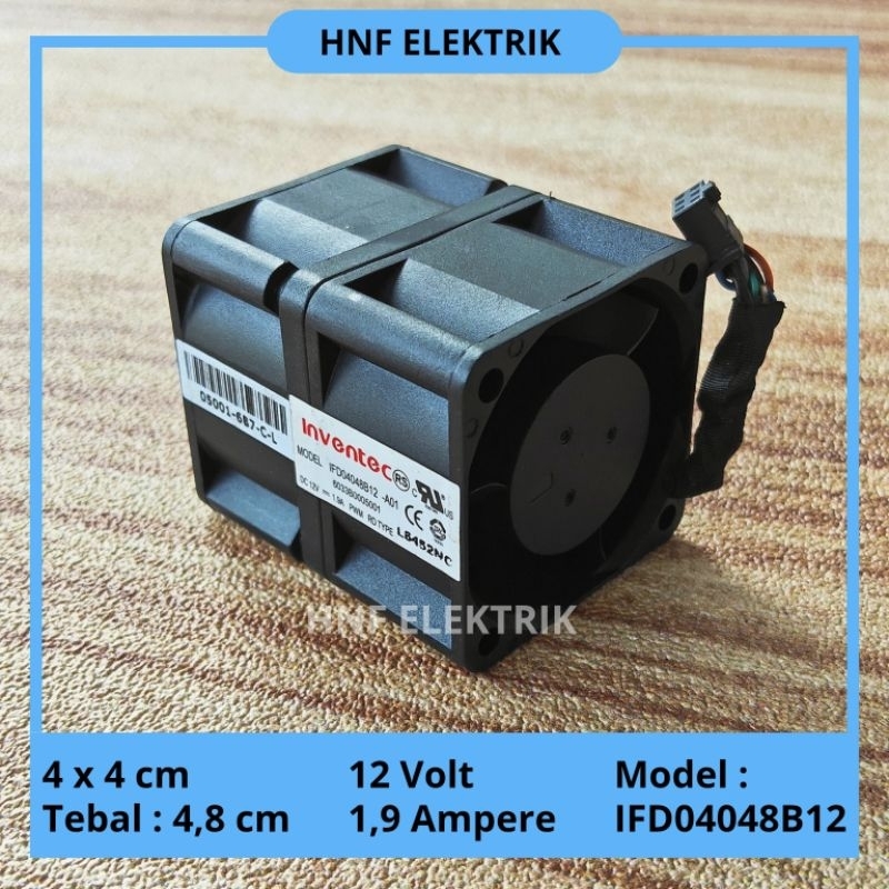 Fan Double Kipas DC 4 x 4 cm 12V 1,9A