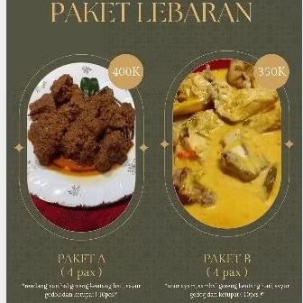 

PAKET B(opor ayam,sambal goreng ati,sayur godog,ketupat)