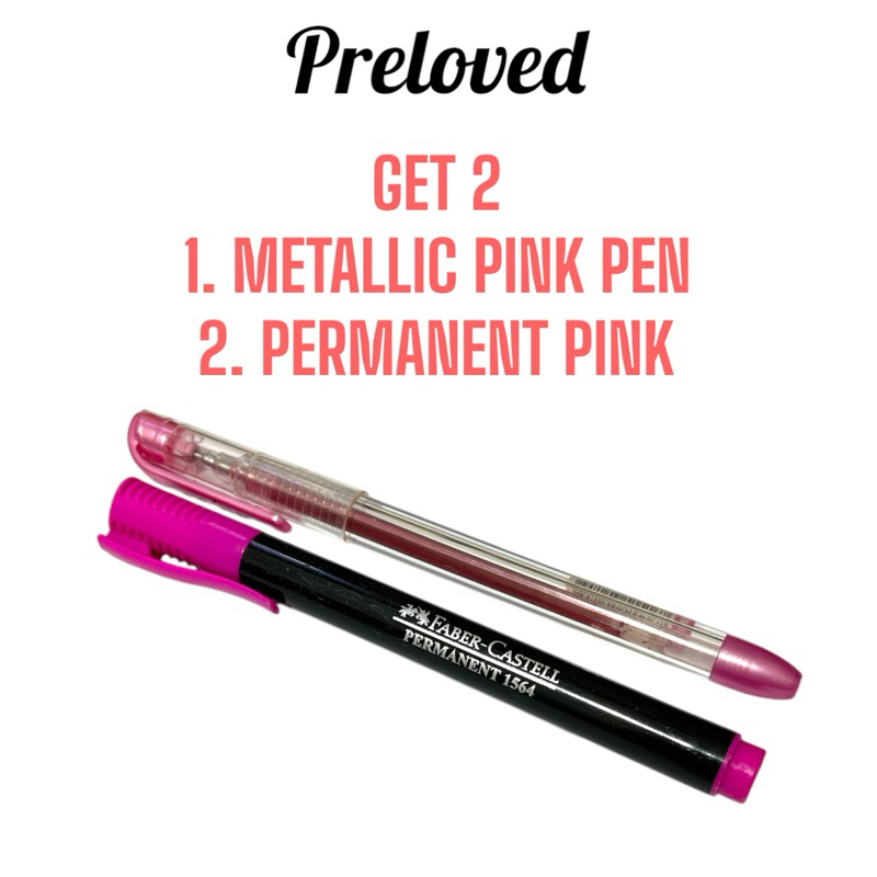 

PRELOVED PEN WARNA PINK 2PCS METALIC SPIDOL PERMANEN