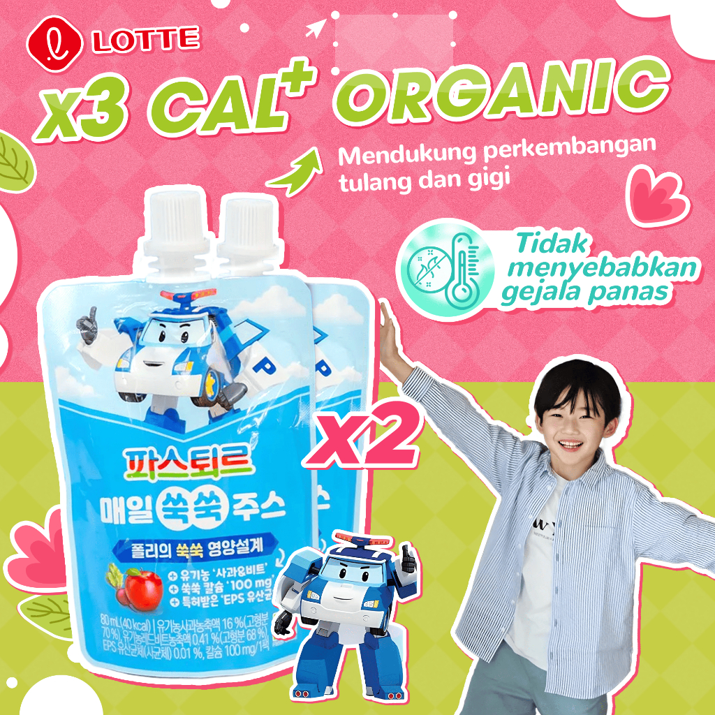 

Jus buah rasa apel dan bit tanpa gula 80ml COMBO 2 - LOTTE ORGANIC
