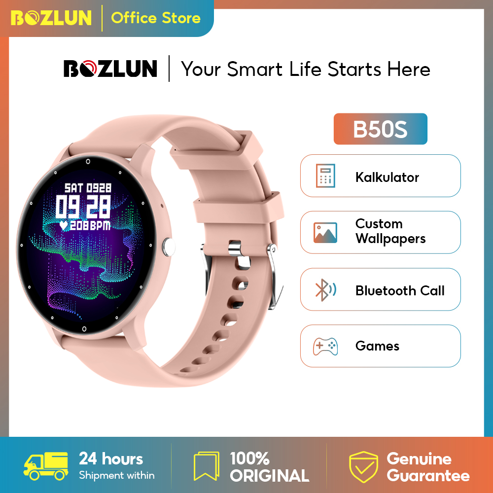 BOZLUN B50S Smartwatch Wanita IP67 Waterproof  Fitness Tracker Colour Display Heart Rate Jam Tangan