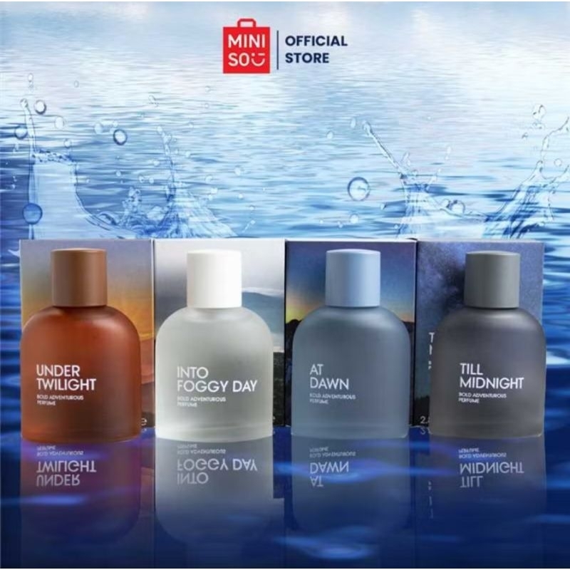 Official BALI MINISO Parfum Pria Bold Adventurous Perfume Miniso New Series At Dawn Into Foggy Day T