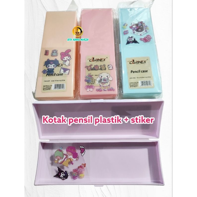 

Kotak pensil plastik+stiker