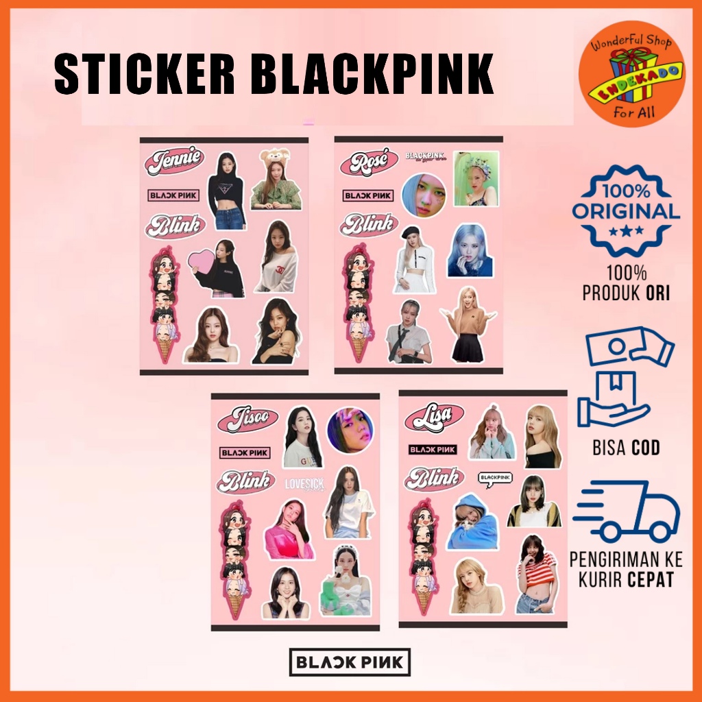

STIKER Blackp1nk Sticker Jisoo Jennie Lisa Rose