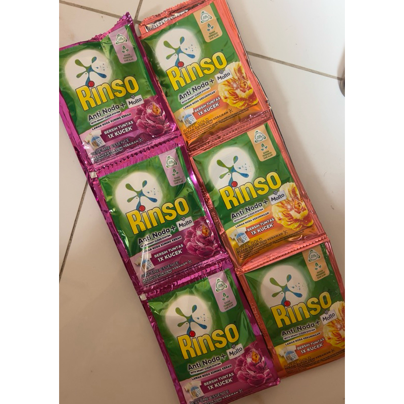 Rinso Cair Rp 500an 1 Renceng Isi 6 Sachet