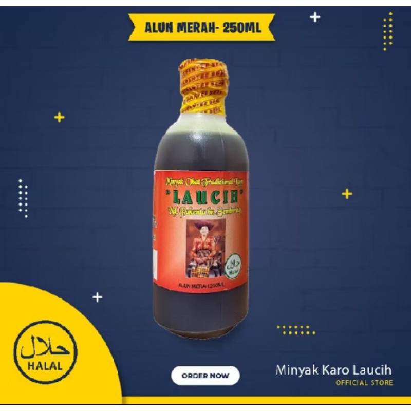 Minyak karo lau cih alun merah minyak urut minyak alun 250 ml-minyak karo asli medan