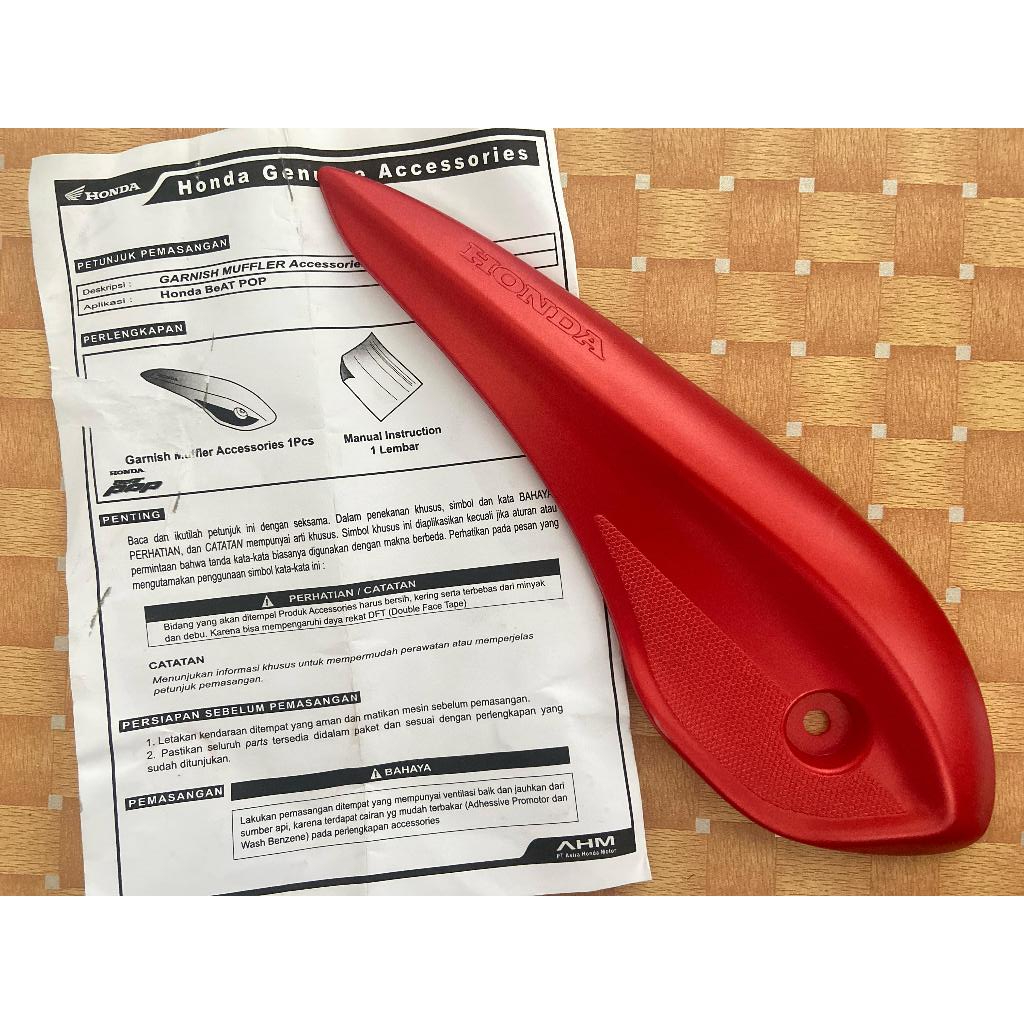GARNISH MUFFLER/COVER KNALPOT HONDA BEAT POP ORIGINAL AHM