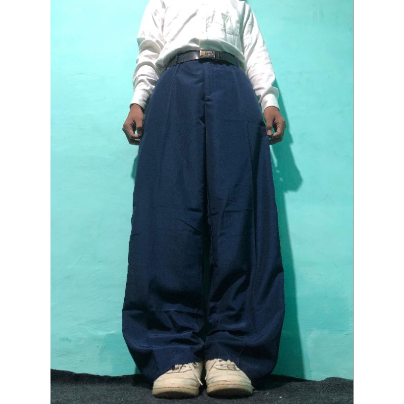 CELANA PANJANG BAGGY PANTS OSIS SMP GOMBRONG (bahan licin)