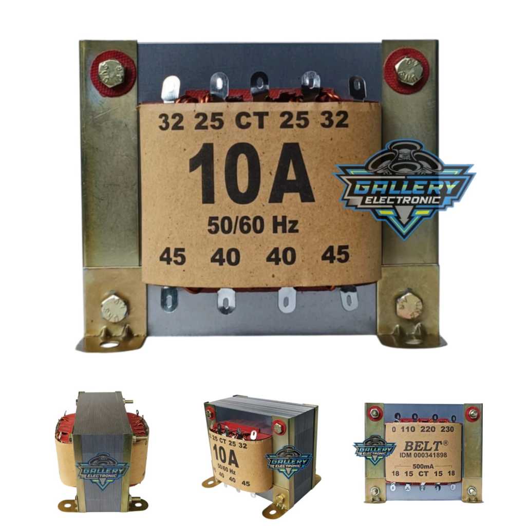 Trafo Murni BELT 10A CT 45V / Travo 10 Amper Besar CT 45V Tembaga Besar