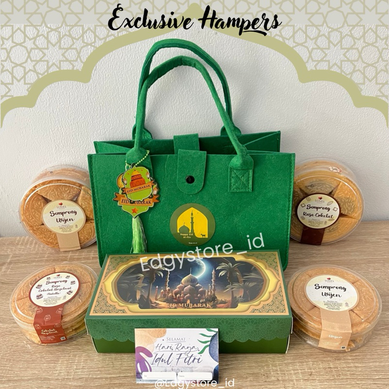 

EXCLUSIVE HAMPERS LOVESSEMPRONG lebaran idul fitri semprong hadiah kado kue kering