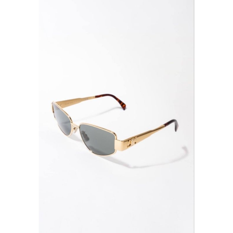 CELINE Triomphe metal 04 sunglasses
Gold - Green