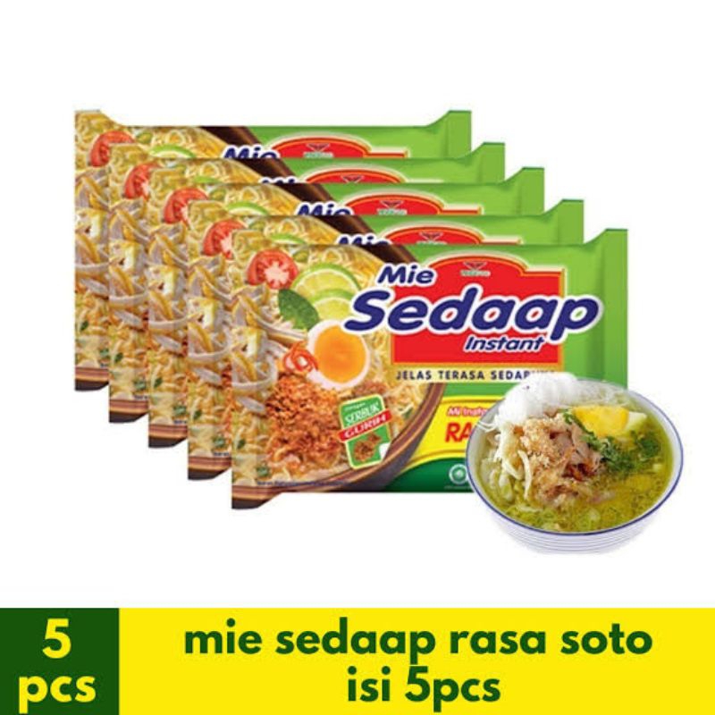 

( ISI 5 PCS ) MIE SEDAP RASA SOTO 75gr