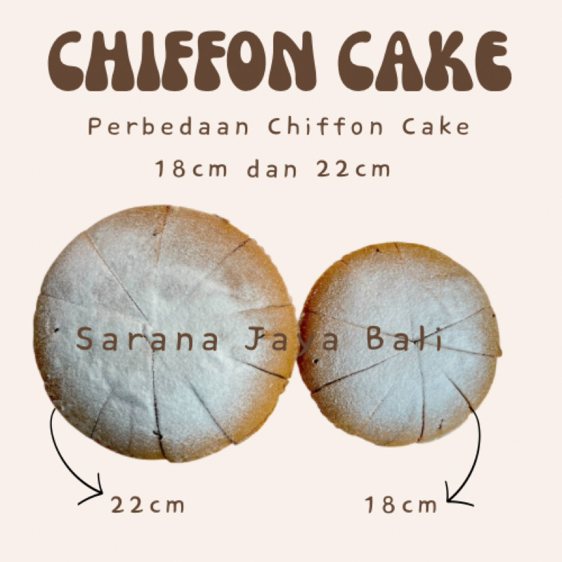 

[ SJB ] Chiffon Cake - 18cm Kemasan Mika - Cake lembut ukuran 18cm