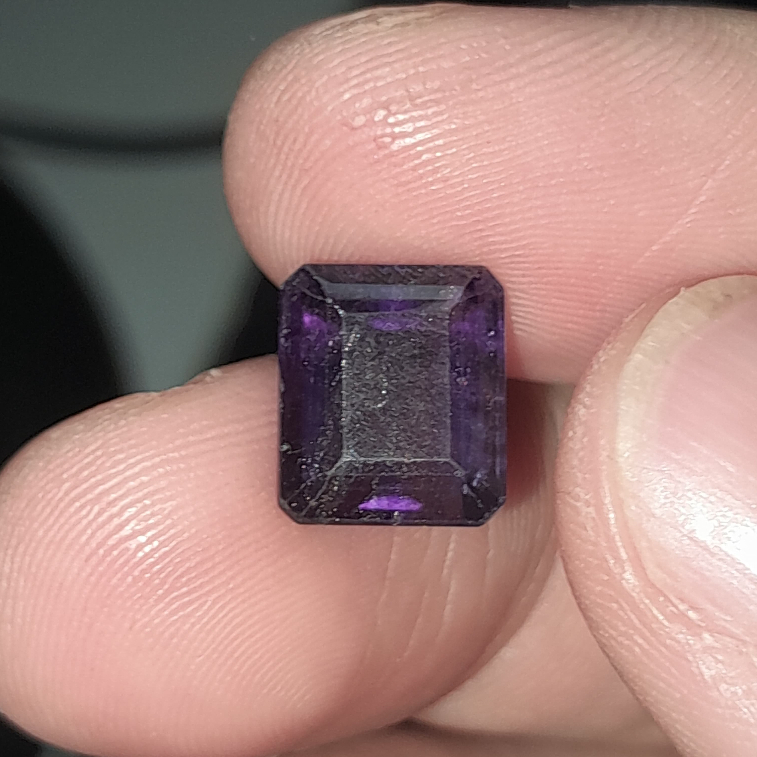 Natural Fluorite Dim:est 9 x 7 x 6.5 mm 5 Ct Ungu Octagon Cutting Code A193