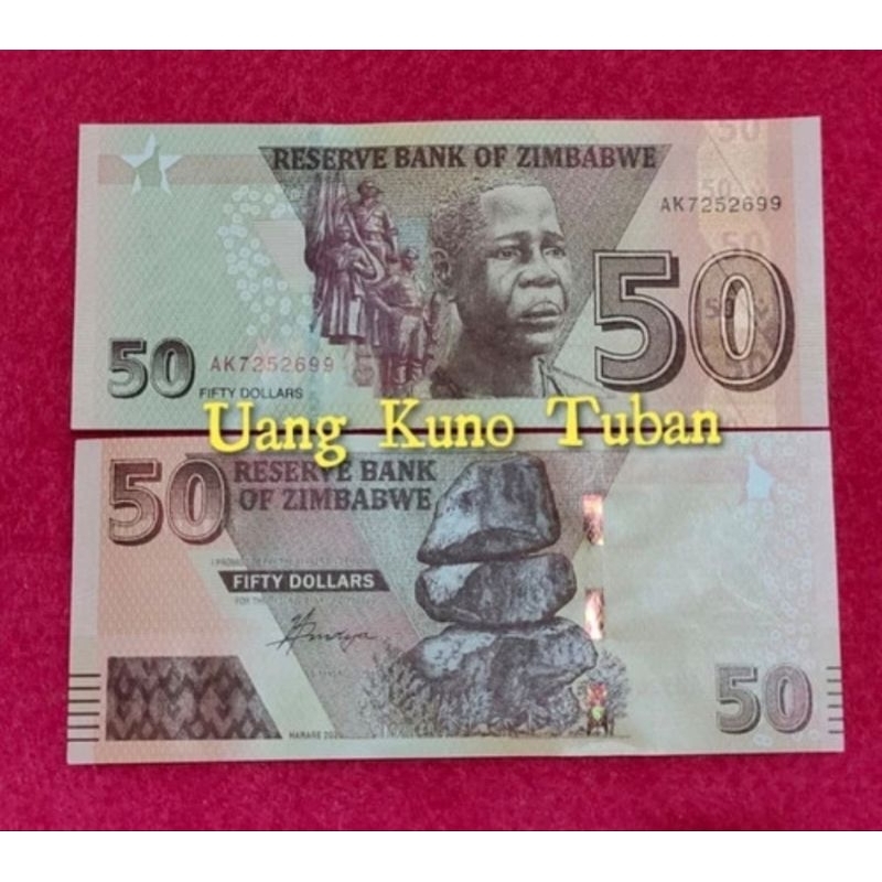 uang asing ZIMBABWE 50 DOLLARS