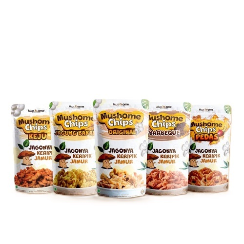 

pekanbaru / mushome chips / jagonya keripik jamur / mushroom / barbeque / pedas / bbq / 80gr