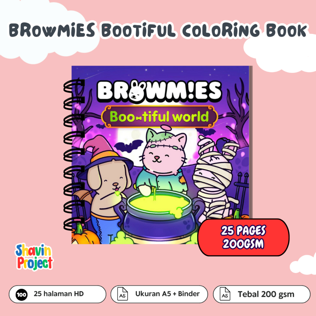 

Coloring Book Browmies Bootiful World tebal 200gsm Buku mewarnai untuk remaja dewasa anak anak
