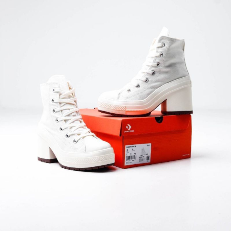 ( FKSNKRS ) Sepatu Sneakers Wanita Converse Chuck 70 De Luxe Heel White Converse Chuck 70 De Luxe He