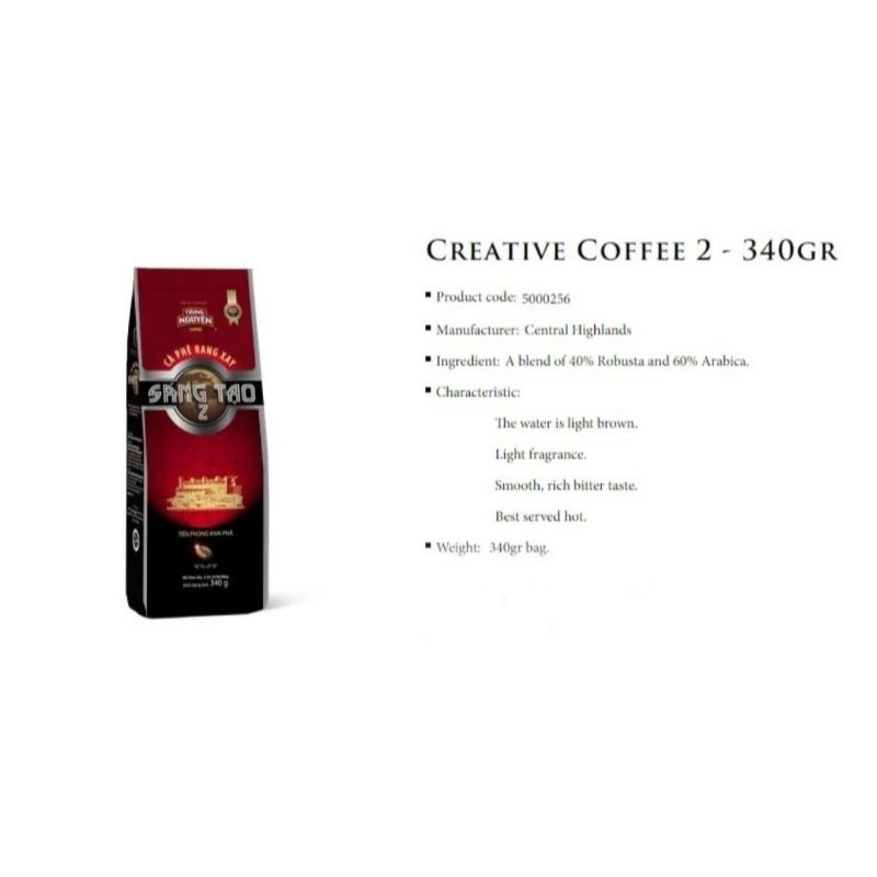 

PROMO SANG TAO Kopi Vietnam Trung Nguyen Coffee 340 Gram