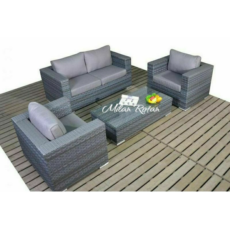 Kursi Sofa Ruang Tamu | Kursi Tamu Rotan Sintetis Minimalis 2.1.1