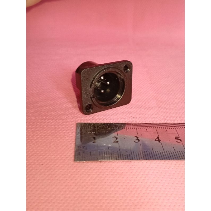 Soket Canon XLR Male Kaki Lurus