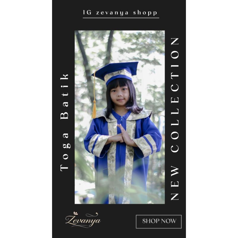 Toga wisuda Anak Batik Premium TK/Paud