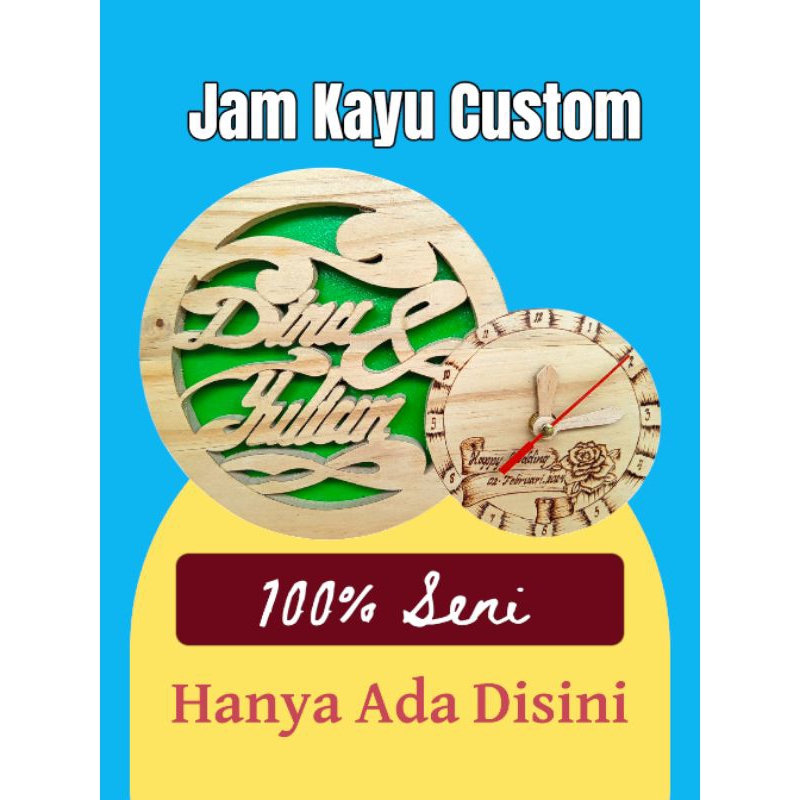 JAM KAYU CUSTOM/JAM CUSTOM / JAM DINDING CUSTOM