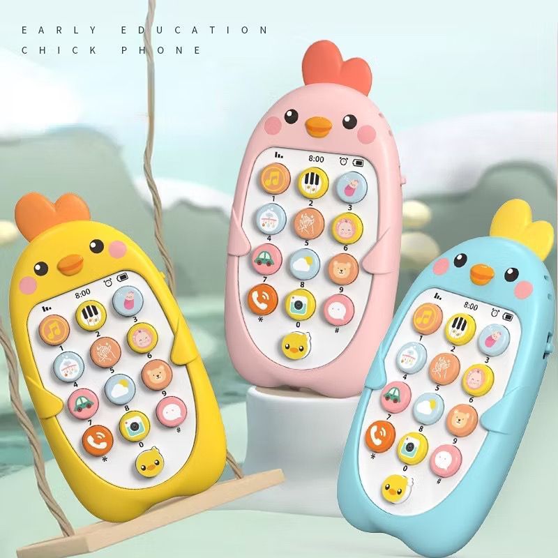 Mainan Musik Handphone Telepon HP Teether Edukasi Anak Bayi Laki Laki Perempuan Bunyi Lampu