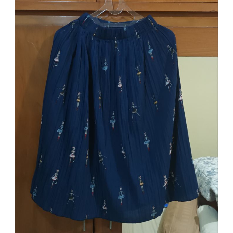 Rok Plisket warna Biru