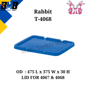 Rabbit Tutup Keranjang Container Box Industri Plastik T-4068 Termurah Lid ForType 4067 & 4068