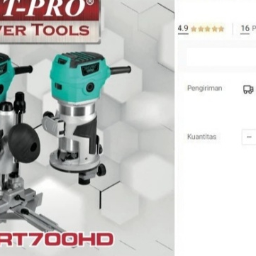 

Profil NRT PRO RT700HD 2 in 1 Router Trimmer Kayu 1/4" 6 mm RT 700 HD