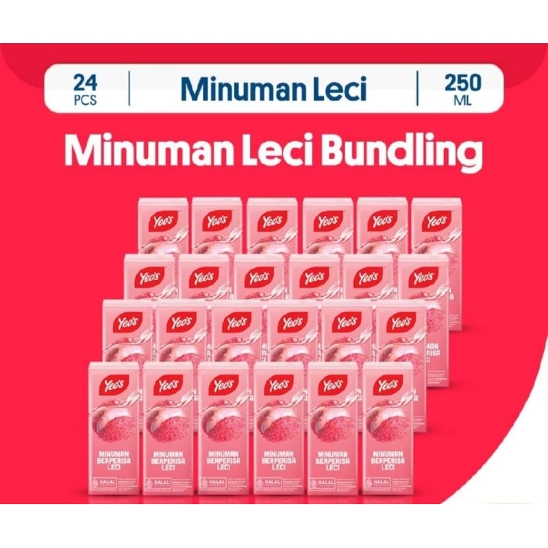 

Yeos lychee uht 250 ML 1 dos isi 24 pcs