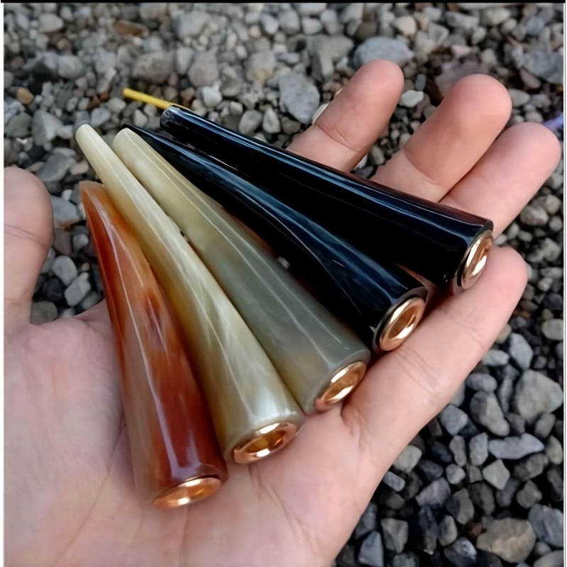 pipa once tanker original model bulat pucuk gading full hitam bule