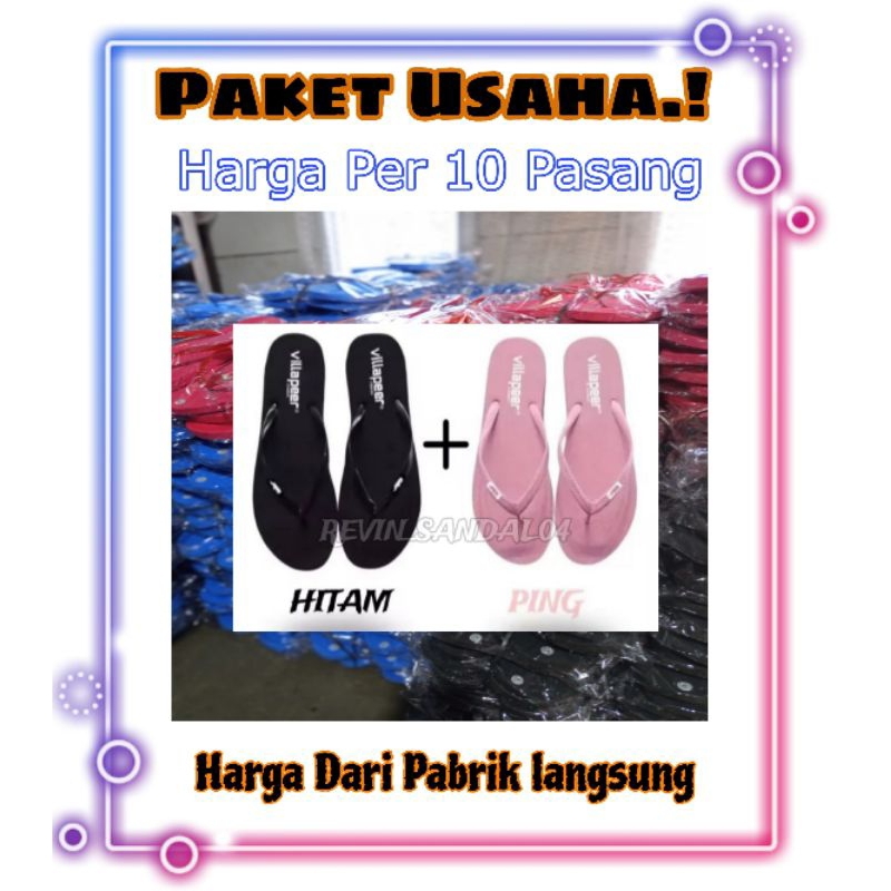 PAKET USAHA/HARGA GROSIR PER 10 PCS SANDAL JAPIT VILPER Classic