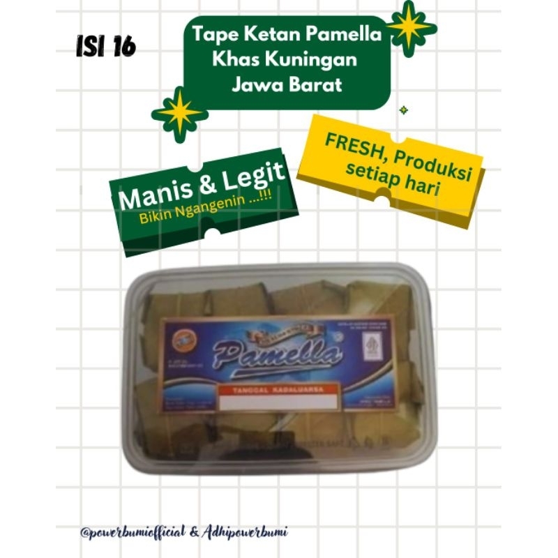 

Tape Ketan Pamella isi 16 Khas Kuningan Jawa Barat