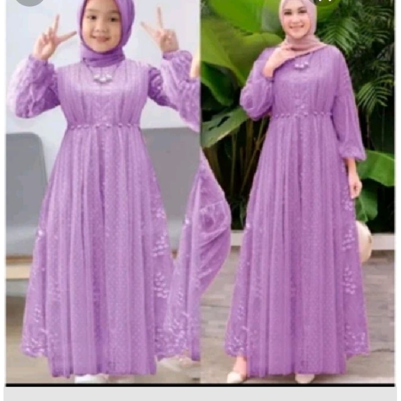 Gamis jahwara coupelan ibu dan anak