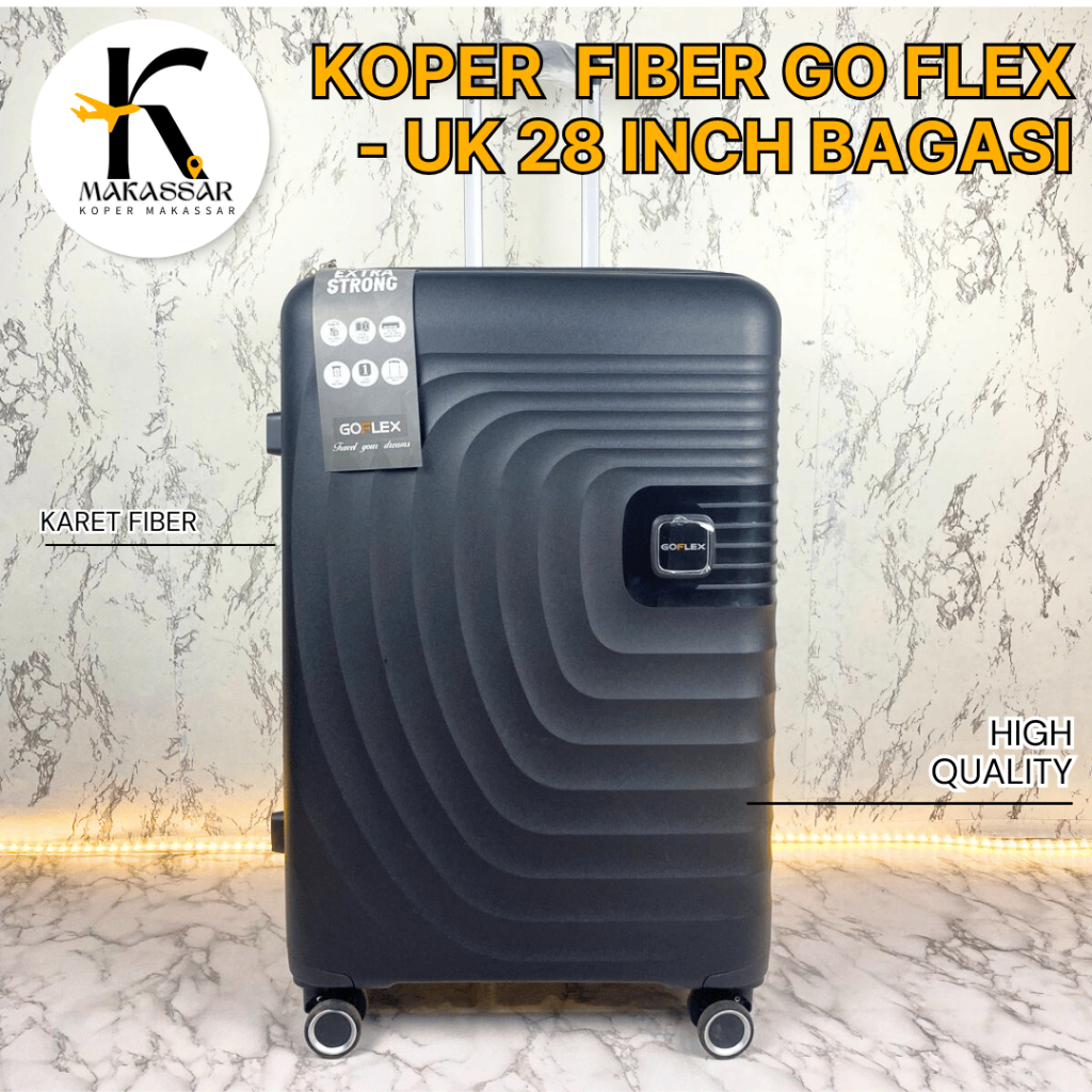 [PENGIRIMAN LUAR MAKASSAR] KOPER FIBER GO FLEX 28 INCH 2 RES HIGH STRONG QUALITY KOPER BAGASI KOPER 