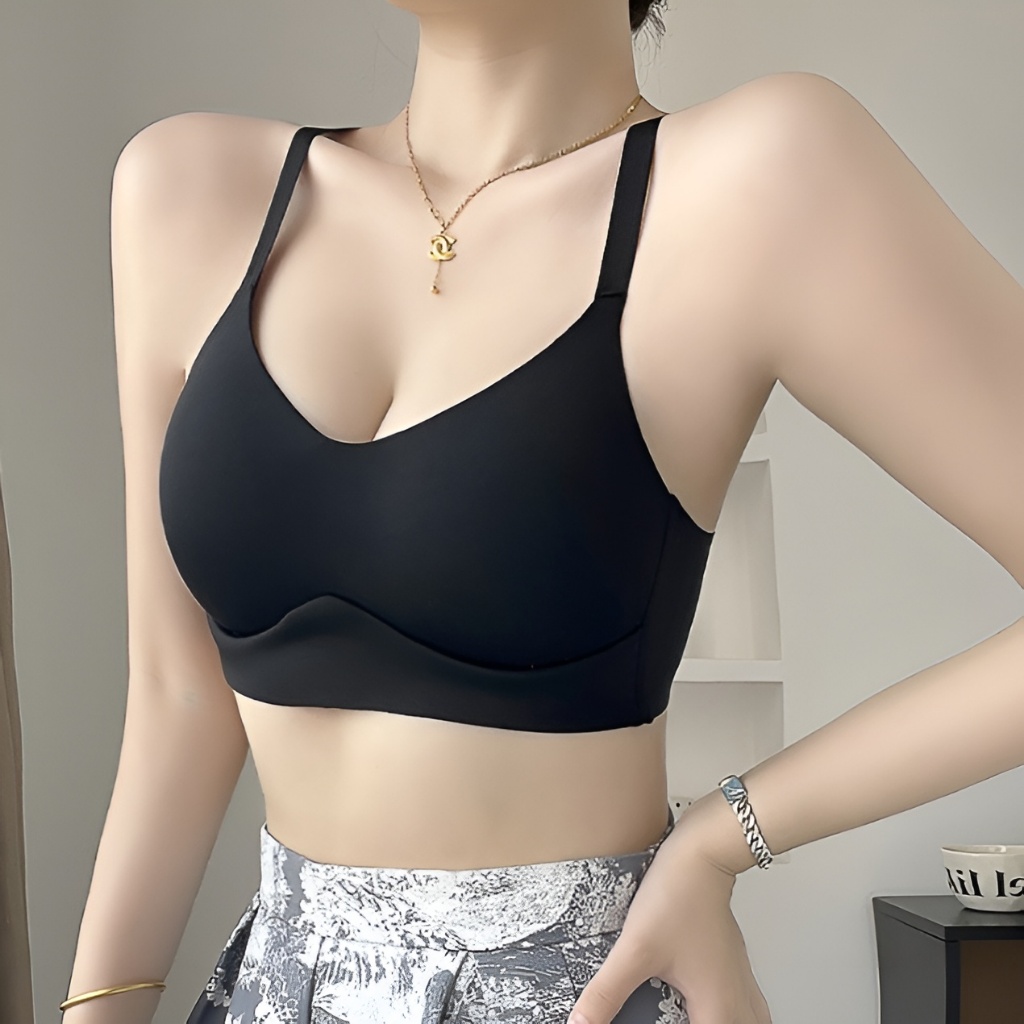 BH Tanpa Kawat Push Up Gaya Jepang Seksi One-Piece Olahraga Yoga CD Tersedia Banyak Ukuran