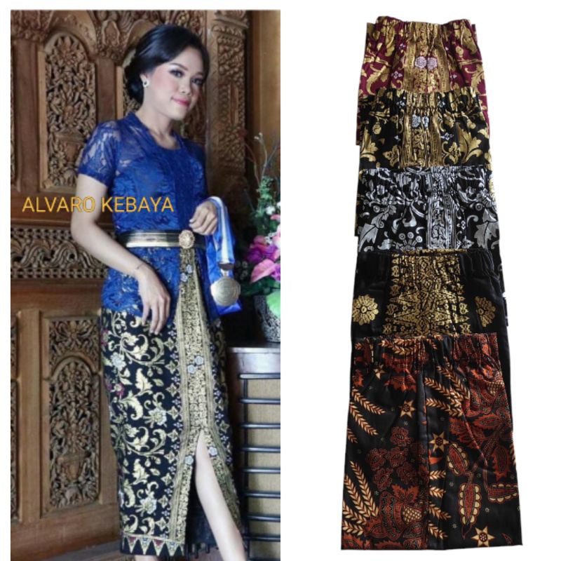 Rok span batik / rok span panjang / bawahan kebaya jadi motif batik belah tengah modern prada bali p