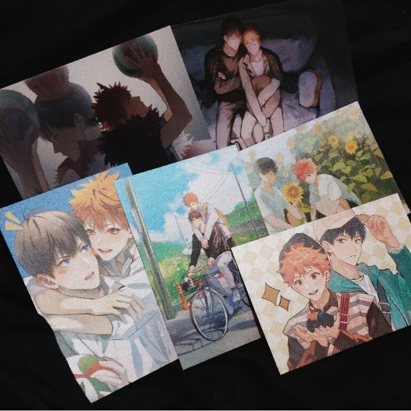 kageyama tobio hinata shoyo / kagehina haikyuu postcard (fanmerch)