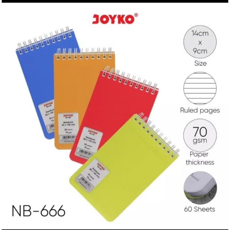 

NOTEBOOK NB-666 JOYKO ( HARGA 1 PCS )