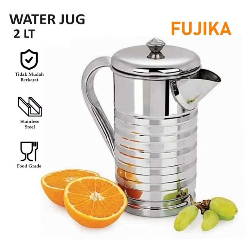 Teko Water Pitcher Jug Stainless 2Ltr Decent Jug Stainless Tbk