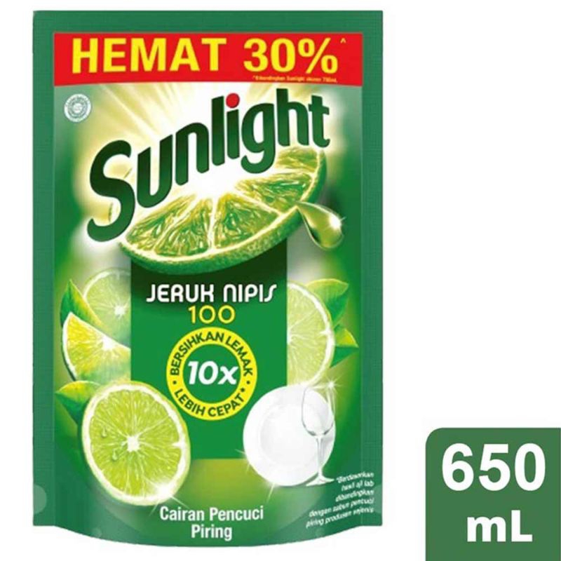 

Sunlight Pencuci Piring Jeruk Nipis 650 ml
