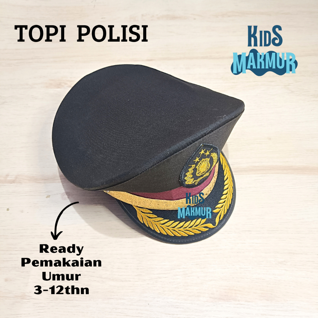Topi polisi anak laki laki topi karnaval anak topi baju polisi anak laki laki