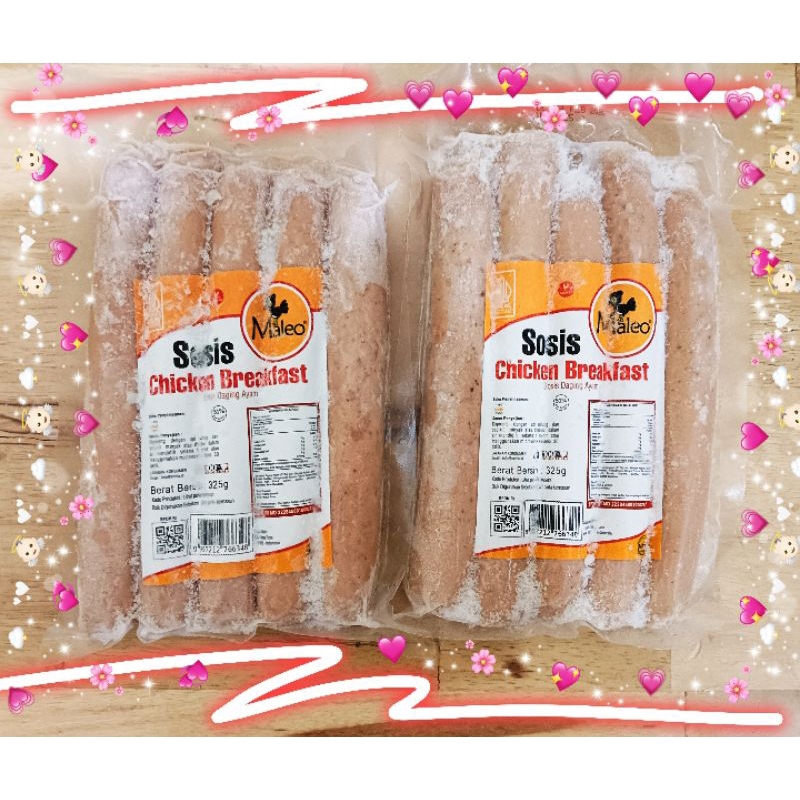 

MALEO SOSIS CHICKEN BREAKFAST 325GR/ SOSIA AYAM MALEO 51% daging ayam