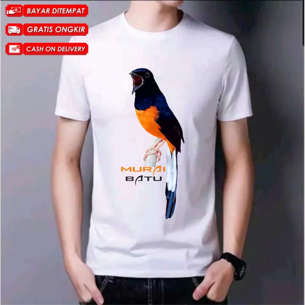 BAJU MURAI BATU PRIA | Baju laki laki/kaos distro pria kicau mania burung murai batu/kacer/cucak ijo