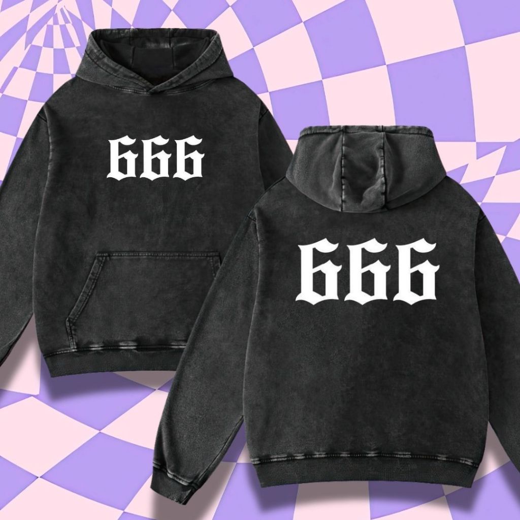 Purple Haze "666" Stone Wash Hoodie | Washing | Jaket | Hoodie Band