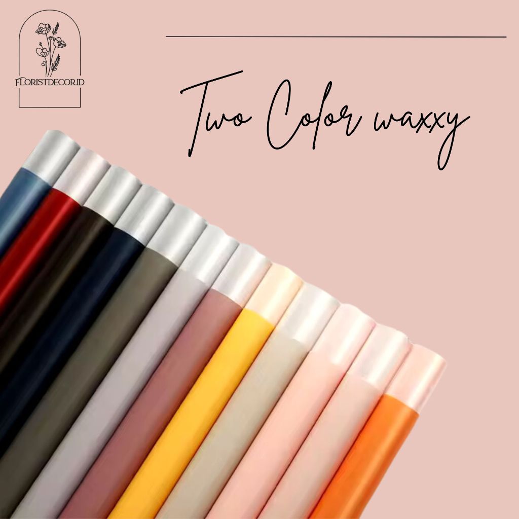 

( EC0 ) TERMURAH TWO COLOR WAXXY WRAPPING PAPER CELLOPHANE KERTAS BUKET 2 WARNA OPP PLASTIK BUNGA